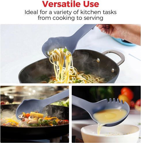 Goldlion Silicone Spoon Soup Ladle for Cooking, Mixing & Serving - Non-Stick Cookware Safe - Compatible with Ninja Crockpot Slow Cooker Foodi Poss...