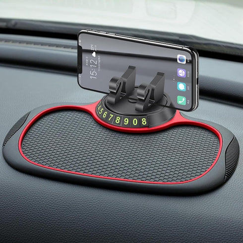 Multifunction Car Anti-Slip Mat Auto Phone Holder, Dashboard Mat with Phone Holder for Car, Universal Car Phone Mount Silicone Car Pad Mat for Pho...