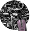 Retro Cool Camera Collection Design Round Mouse Pad, Vintage Camera Montage Circular Mouse Pads for Computers Laptop...