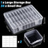 Small Bead Organizers, 31 Pieces Plastic Storage Cases Mini Clear Bead Storage Containers Boxes with Hinged Lid and Large Rectangle Organizing Box...