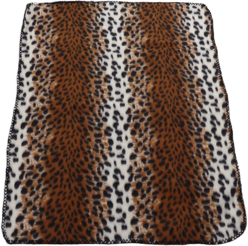 Fleece Pet Blanket, Effectively Isolate Stains Warm and Comfortable Blanket Kennel Blanket for Camping for Travel for Hotel for Beach(Leopard Prin...
