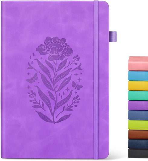 Lined Journal Notebook for Women, A5 200 Pages Hardcover Leather Journals for Writing, Thick Daily Journaling, College Ruled Notebooks for Work Sc...