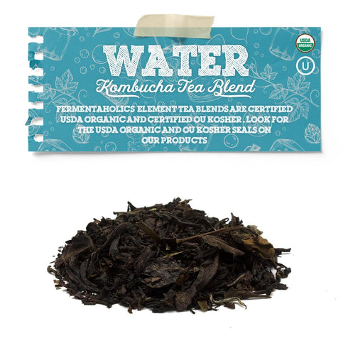 Fermentaholics Water Kombucha Tea Blend – 4 oz – Smooth Loose Leaf Mix with Black Assam, White Peony & Oolong – For Kombucha Brewing – USDA Certif...