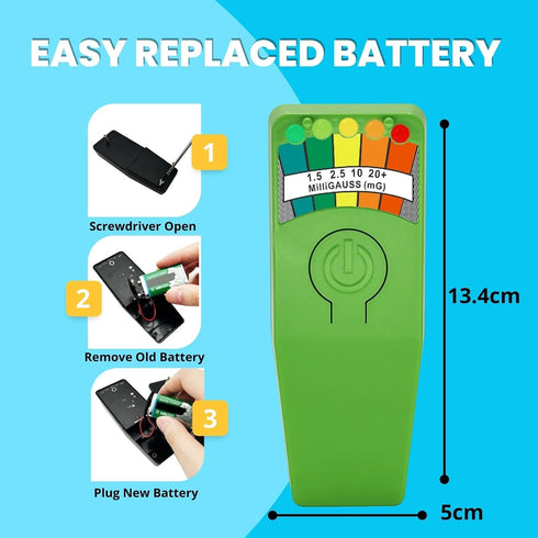 EMF Meter Ghost Hunting Magnetic Field Detector Spirit Box Paranormal Equipment Tester 50Hz-20,000Hz Green...