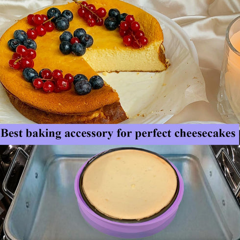 GBYAN Springform Pan Protector for 9inch and 9.5inch Springform Pan Round Cheesecake Pan Silicone Baking Pan Accessories Preventing Water from Ent...