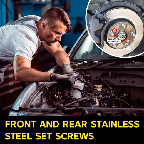 8PCS Stainless Steel Brake Disc Rotor Screws, Car Front and Rear Retaining Hardware Screw Kit, Replace 93600-06014-0H for K3, City, Civic, Accord,...