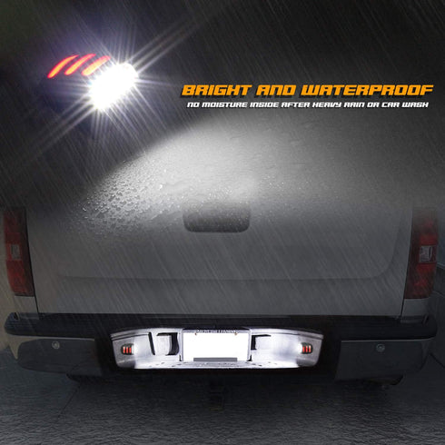 RUXIFEY LED License Plate Lights with Red OLED Neon Tube Compatible with Chevy Silverado Suburban Tahoe GMC Sierra 1500 2500 3500 HD Escalade EXT,...