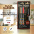 Parker & Bailey Glass Markers - Metallic Markers Wine Glass Markers Washable Wine Markers for Window Mirror Ceramics Drink Glasses Bottles Non-Tox...