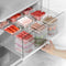 Food Storage Containers with Lids, Plastic Fridge Organizer Clear Bins, 350ml Sealed Food Containers, Reusable Takeaway Kitchen Freezer Storage Bo...