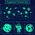 260 PCS Glow in The Dark Stars, Glowing Stars for Ceiling, Star Wall Decals Solar System Space Galaxy Planets Wall Stickers for Kids, Girls Boys R...