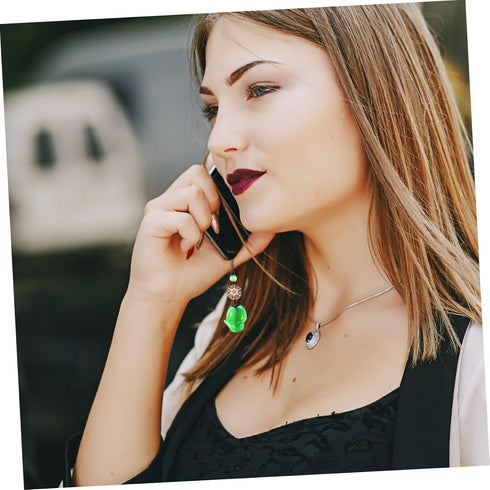 Cell Phone Strap Cartoon Fox Phone Charm Key Chain Car Key Purse Pendant Hanging Pendants Decor Green...