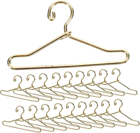 20pcs Coat Hangers Miniature Little Doll Suit Small Doll Hangers Doll Dress Mini Hangers Ornaments Mini Doll Clothes Hangers Iron Wire Doll Small ...