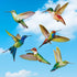 18 Pieces Large Size Hummingbird Window Clings Anti-collision Window Clings Decals to Prevent Bird Strikes on Window Glass Non Adhesive Vinyl Clin...