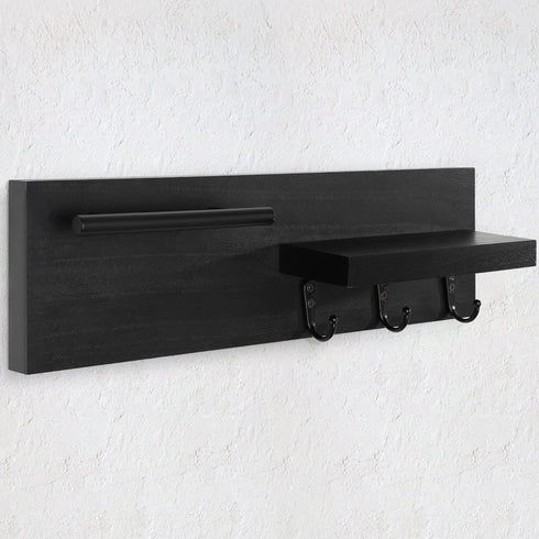 Key Holder for Wall, Decorative Entryway Shelf with Hooks Holds Keys, Dog Leash, Sunglasses – Key Hanger with 3 Hooks Organizes, Enhances Home Dec...