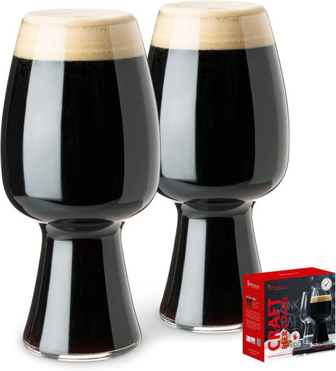 Spiegelau Craft Beer Stout Glass, European-Made Crystal Drinking Glasses Perfect for Wedding, Birthday, Holiday, Dinner, Game Night, Home Bar Acce...