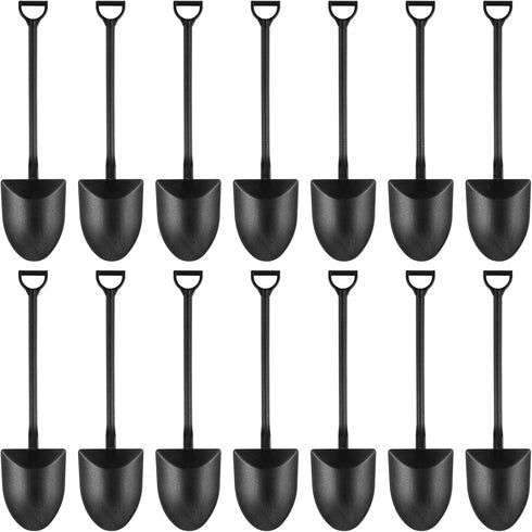 DIYASY 100 Pcs Mini Shovel Spoons, Plastic Shovel Spoon for Desserts Halloween Disposable Tiny Shovel Birthday Party Favors Construction Baking Su...