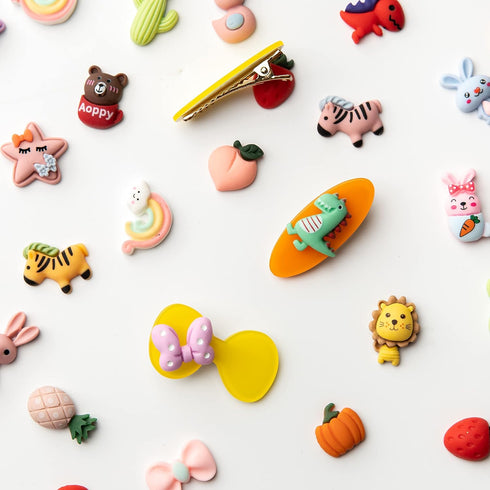 Slime Charms Cartoon Animal And Fruit Cute Set - Mixed Lot Assorted Fruit Resin Flatback Cute Sets For Diy Crafts Making,Decorations,Scrapbooking,...