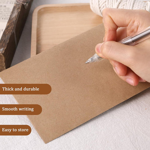 HANSGO 50PCS Kraft Envelopes, 6.3" x 4.3" Gift Card Holders Invitation Envelopes for Wedding Postcards Greeting Cards Mailings Holidays...