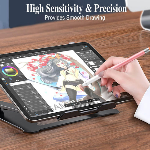 2 in 1 Active Stylus Pen for iPad High Sensitivity & Precision Tablet Pencil 2 Pack iPad Stylus Pen with 4 Extra Tip,Capacitive Stylus Pen for Tou...