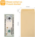 ACSTEP 100 PACK Brown Cash Envelopes 3 1/2 x 6 1/2 for Budgeting, Small Kraft Money Envelopes Self Adhesive for Cash, Coins, Check, Seeds, Money S...