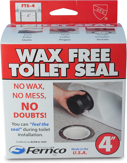Fernco Wax Free Toilet Seal for 4" Drain Pipe...