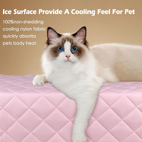 Dog Cooling Mat, Premium Lightweight Pet Cooling Blanket Bed Cover for Dogs, Cat, Puppies | Ice Silk Cooling Pad for Dogs Furniture Protector | Ma...