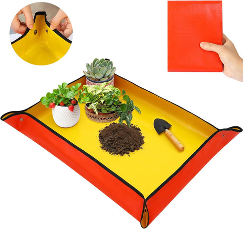 Large Repotting Mat for indoor plant transplanting and potting soil mess control, Succulent Planting Potting Tray, potting mat for indoor plants, ...