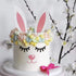 Qerleny Happy Birthday Cake Topper Birthday Party Cake Decoration Little White Rabbit Set...