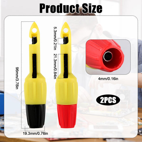 2pcs Insulation Piercing Clips, Wire Probe Kit Insulation Piercing Clip Piercing Probes for Tp81 Multimeter Wire Piercing Tool for Voltage Voltmet...