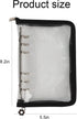 Multibey A5 Binder Cover Clear Soft PVC 6-Ring Binder Budget Evelopes System with Zipper Planner Organizer Refillable Notebook Journal Binder (Bla...