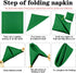 ANECO 12 Pieces Satin Napkins Soft Dinner Napkins Square Table Napkins 17 x 17 Inches for Restaurant Weddings Party Dinner Decoration(Forest Green...