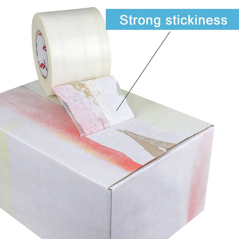 BOMEI PACK Duct Tape Clear 4 Inch x 60 Yards,Wide Roll Duct Clear,Heavy Ducty Transparent Strapping Tape,Waterproof,Residue Free,Flexible,Tear by ...