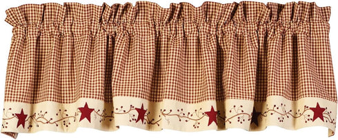 Stars And Berries Country Valance...