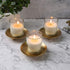 Iron Plate Candle Holder, Gold, Decorative Iron Pillar Candle Holder, Set of 3,Candle Stand for Wax Candles...