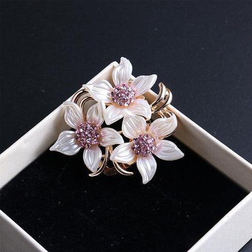 Brooch Pin for Women Stylish Flowers Brooch with Created Crystal 17.6g | Brooches and Pins for Women | Flower Brooch | Flower Pins | Brooch for Wo...