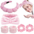 Skincare Spa Headband, Skincare Sponge Headbands for Washing Face, Puffy Make up Headbands with Fluffy Wristbands Set for Women Girls, Soft Terry ...