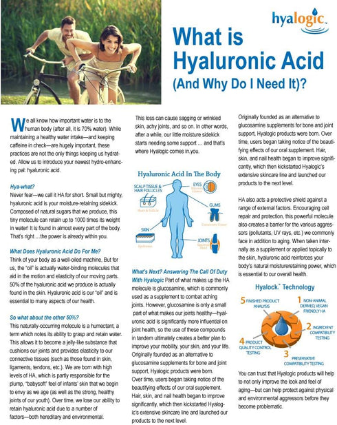 Hyalogic Hyaluronic Acid Gummies Mixed Berry Flavor HA Gummies – Gluten-Free Gummy Vitamins for Adults - HA Supplement for Joints, Skin & Eyes (30...