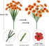 MACTING 6 Bundles Artificial Fall Flowers, UV Resistant Fake Mums, Faux Thanksgiving Flowers for Vase Window Planters Patio Porch Home Indoor Outd...