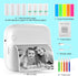 HuiJuKeJi Mini Sticker Printer with RGB Light Pocket Inkless Thermal Printer for iOS&Android, 9 Rolls Thermal Paper?5 Color Pens, Bluetooth Smart ...