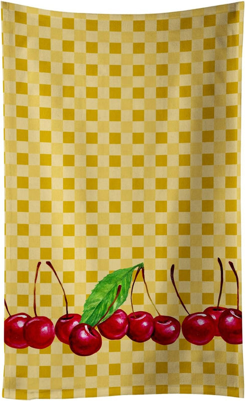 Caroline's Treasures BB7168KTWL Cherries on Basketweave Kitchen Towel Dish Cloths Guest Hand Towel Decorative Bathroom Towel for Face,Tea, Dishclo...