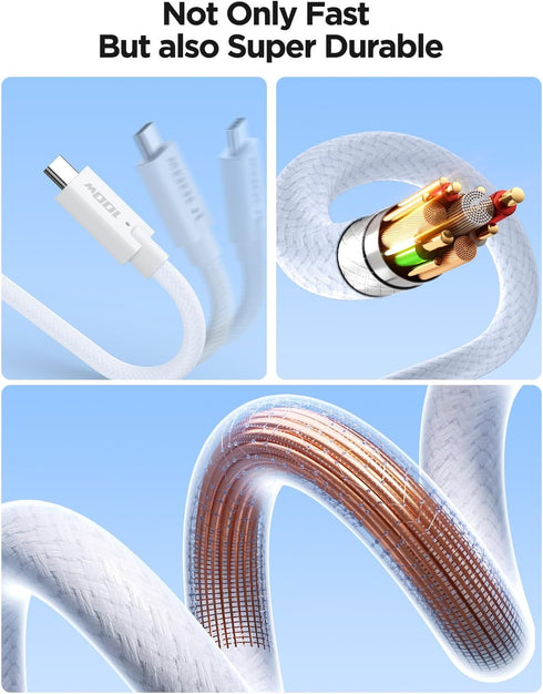 USBC to USBC 10 ft 2Pack, 100W USB C to USB C Cable, 5A USB C to C Fast Charging Cable, Type C to Type C for iPhone 15 Pro Max, MacBook Air,iPad P...