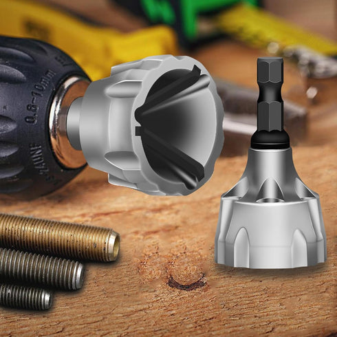 Deburring External Chamfer Tool, HSS Hex Shank Remove Burr Tools with Carbide Blades, Deburring Tool for Metal Bolt in 1/8" to 3/4" (3~19mm) Diame...