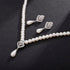 Pearl Bridal Necklace Earrings Set Sliver Rhinestone Necklaces Crystal Bride Choker Necklace Accessories for Women and Girls...