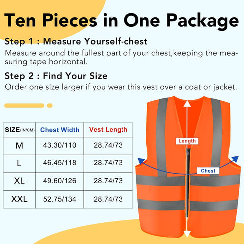 3-Pack Safety Vest For Women Men...