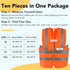 3-Pack Reflective Safety Vest For Women Men - High-Visibility Safety Vest with 2in Reflective Strips for Emergency, Construction, and Safety Use-O...