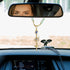 Cross Car Charm, Personalized Blessing Rear View Mirror Hanging Decors,car mirror hanging accessories for your car,Religious Gifts for Women (gold...