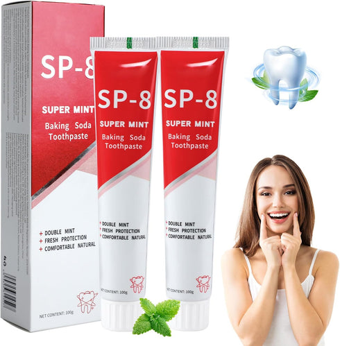SP-8 Ultra Whitening Toothpaste, SP8 Probiotic Toothpaste, Sp 8 Toothpaste, Fresh Breath, Deep Cleaning Care(2PCS)...