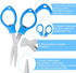 4Pcs Folding Scissors, Portable Mini Travel Scissors Small Safety Foldable Scissors Stainless Steel Telescopic Cutter for Crafting, Retractable Cu...