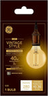 GE Vintage Style LED Light Bulb, 40 Watt, Amber Finish, G25 Globe Bulb (1 Pack)...