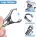 55pcs Garden Clips - 1in Large Open Stainless Steel Greenhouse Clips, Hoops Clamps for Shade Cloth Film Plant Netting, Grip Strong Heavy Duty Meta...